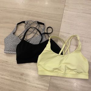 Lululemon bras - size 8 (Power Y, Energy, Be Wild)